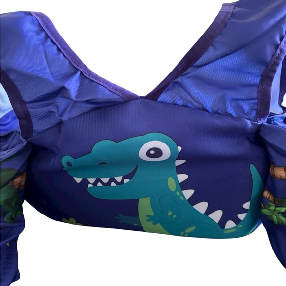 DOOHALO Swim Vest for Toddler/Kids Aid Floats W/Arm Wings 28-7lbs Tropical Dino - Picture 3 of 5